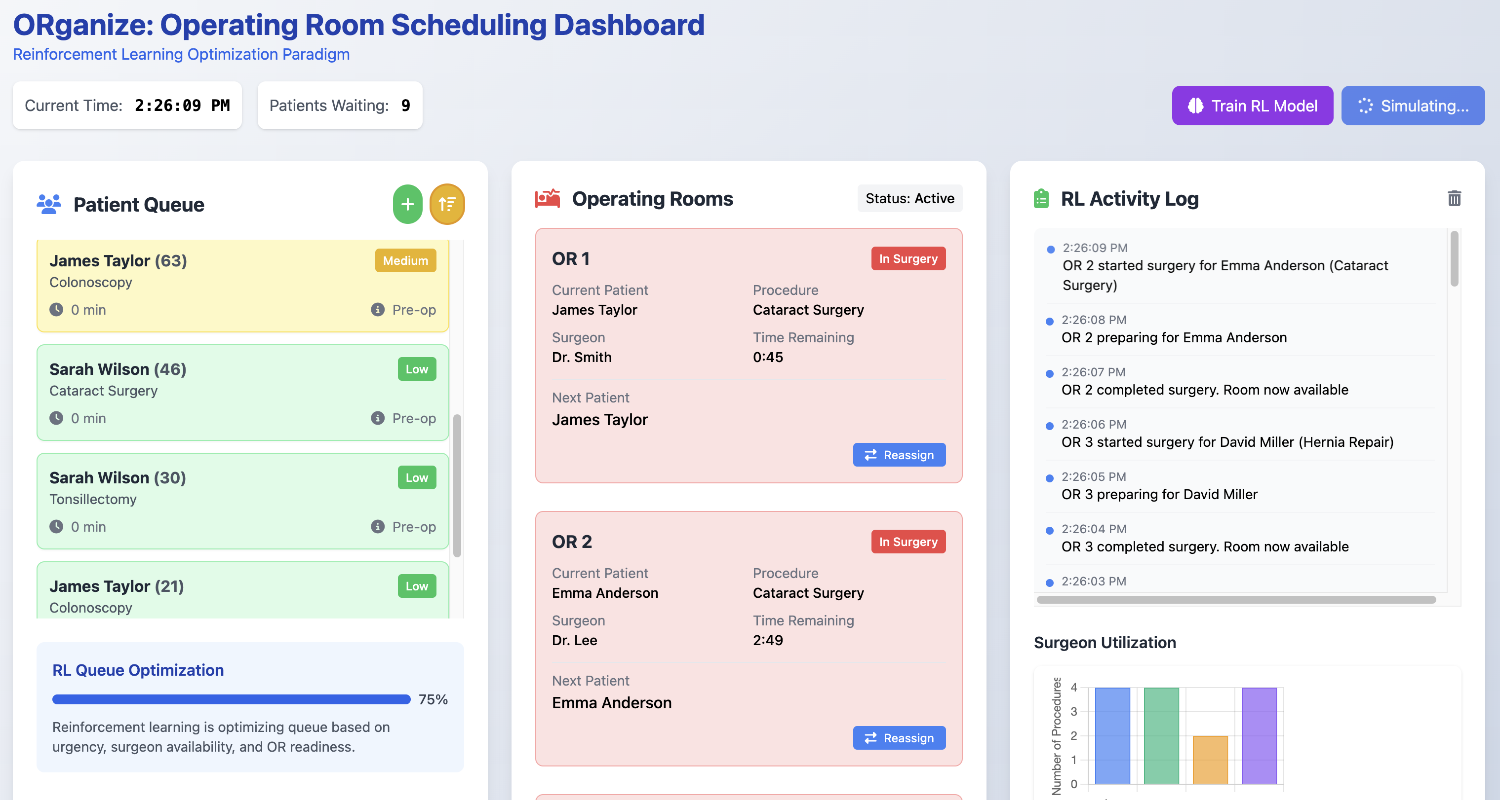 AI Scheduling Dashboard