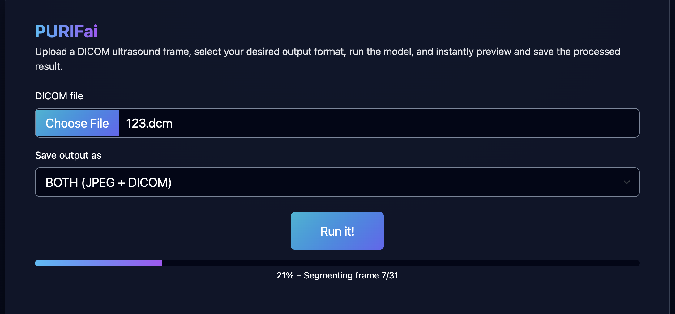 PURIFai: Ultrasound Clean & Trim